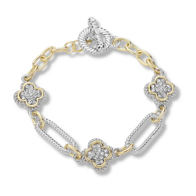 Clover Link Toggle Bracelet