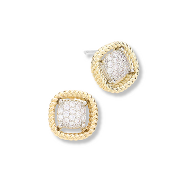 Rhinestone Square Stud