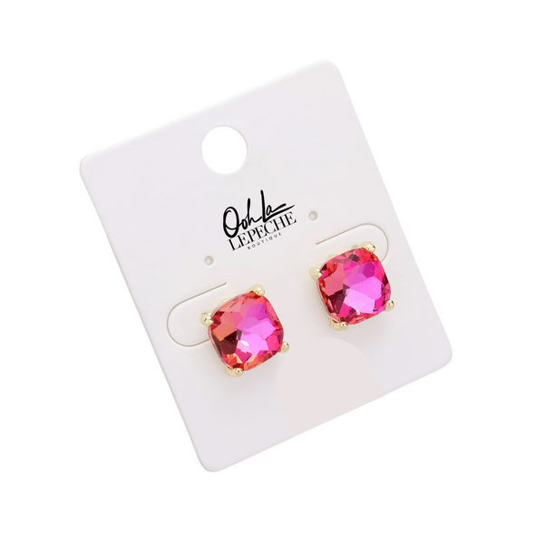 Cushion Stud Earrings