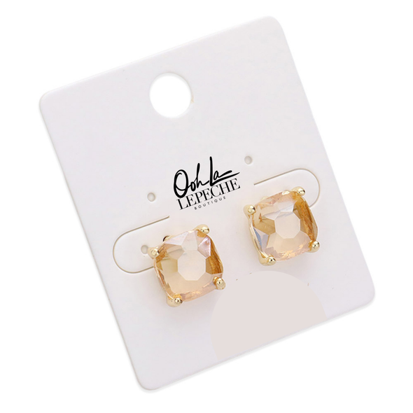 Cushion Stud Earrings