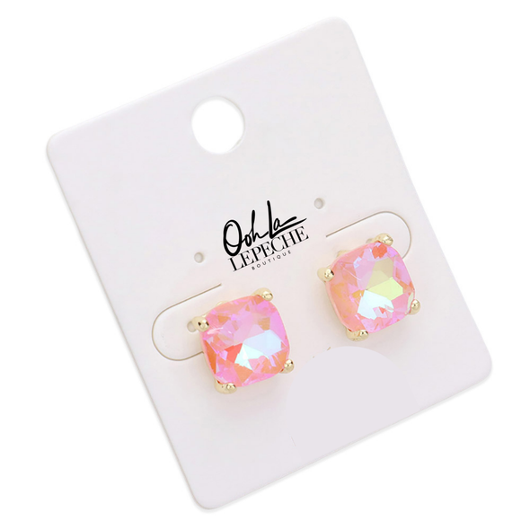 Cushion Stud Earrings