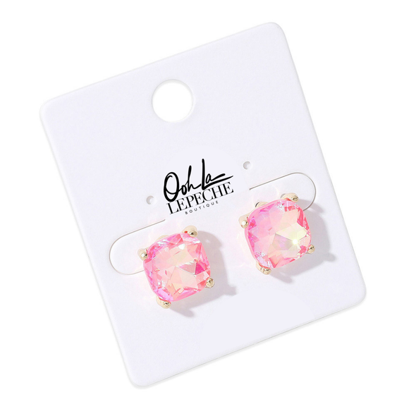 Cushion Stud Earrings