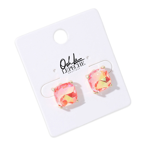 Cushion Stud Earrings