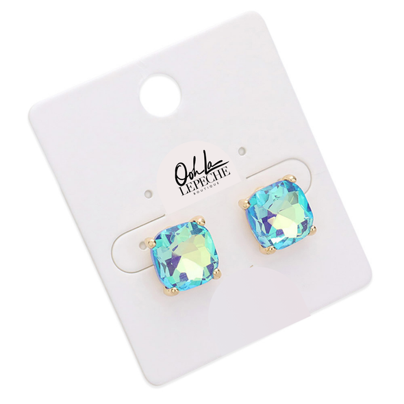 Cushion Stud Earrings