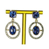 LAVENDER CIRCLE COMPASS EARRING