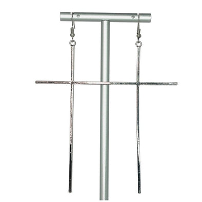 Silver CROSS EARRING