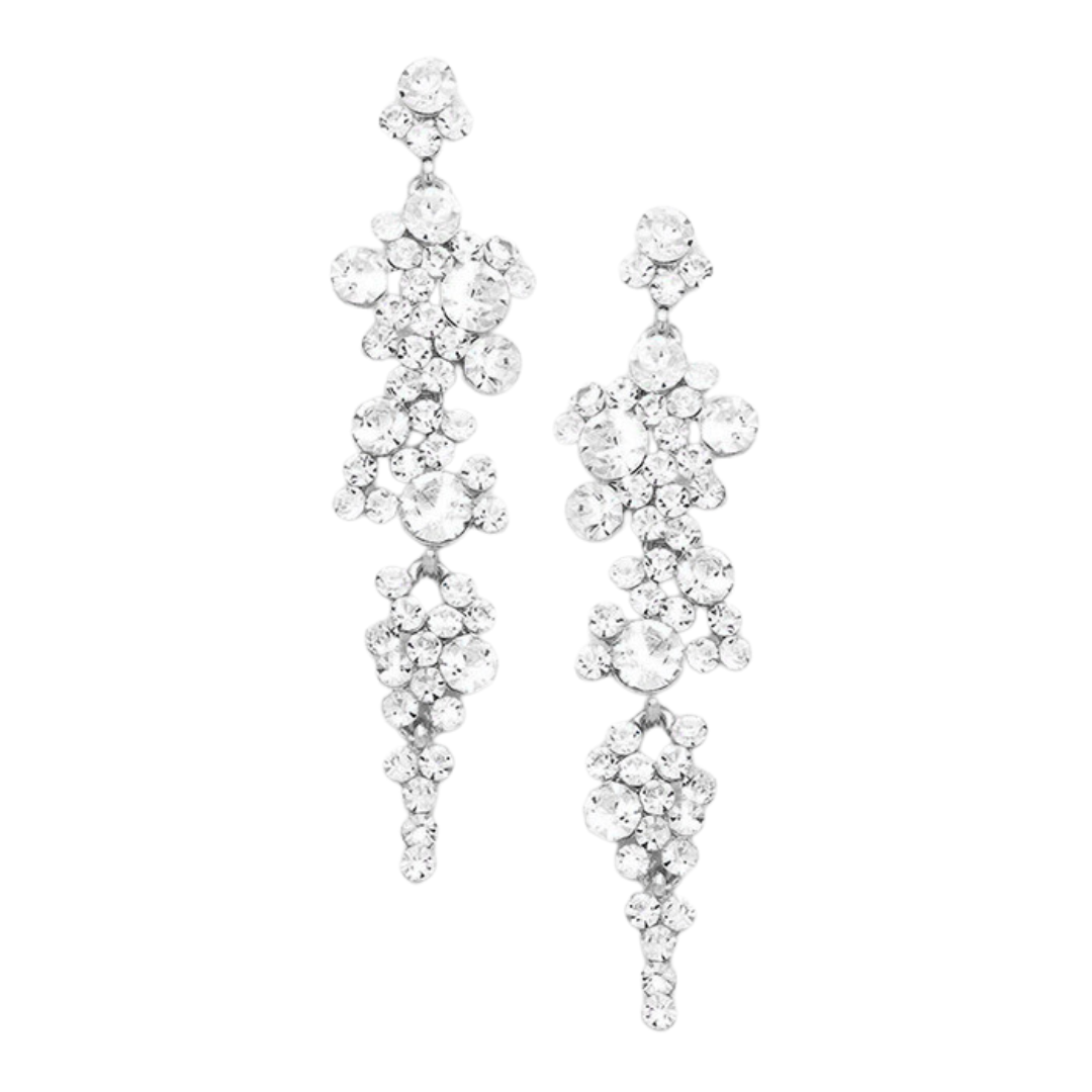 925 White Coral Branch Cluster Earrings - Chapeau Atelier